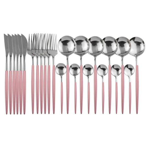 Cutlery Stainless Steel Cutlery Set (24pc) - Living Simply House