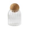 Kitchen Striped Cork Sealed Glass Jars - Living Simply House