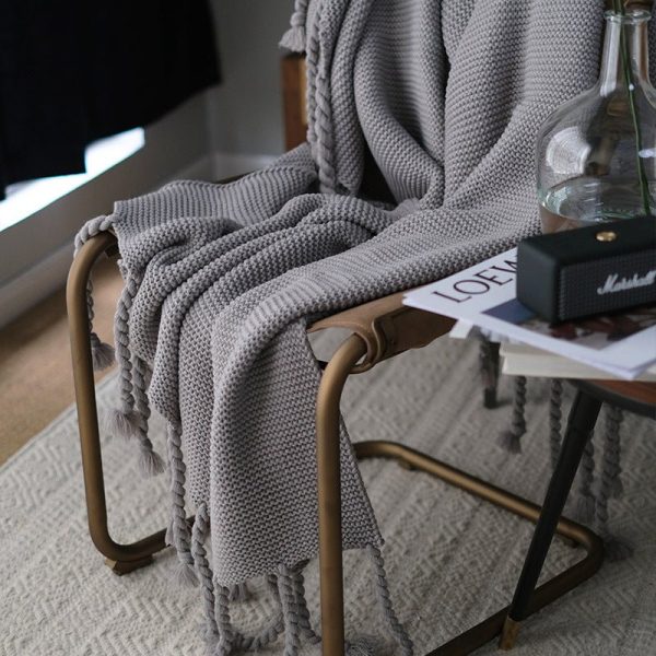 Blankets and Throws Tassel Woolen Blanket - Living Simply House