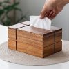 Accessories Walnut Tissue Box - Living Simply House