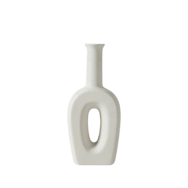 Vase White Ceramic Vase - Living Simply House